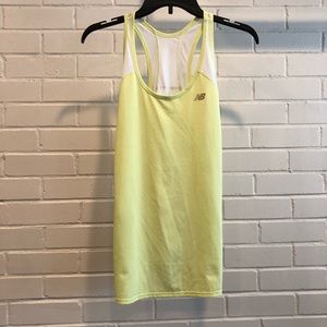 New Balance Neon & White Running Tank Top, Large